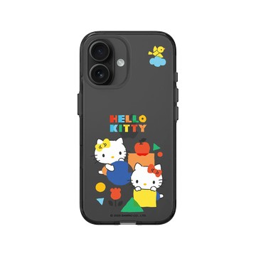 iPhone 16 Clear (相機按鈕) 酷墨灰 - 三麗鷗-Hello Kitty - 堆積木時間