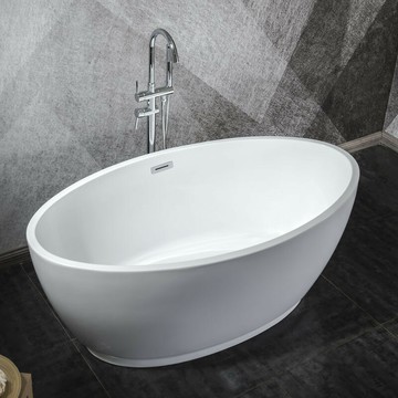 【含稅/免運】 韓柳衛浴雞蛋型獨立式亞克力單人成人酒店工程工裝浴缸