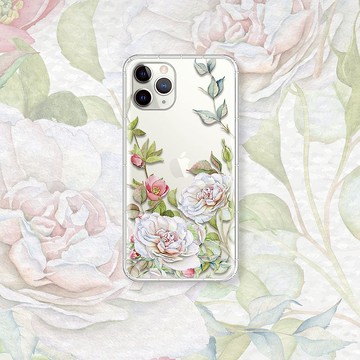 枝葉白潔 漫花嫣盈系列 支援各品牌手機殼CSAZ06