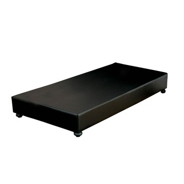 【UHO】諾克斯-乳膠皮革床底-3.5尺單人黑色