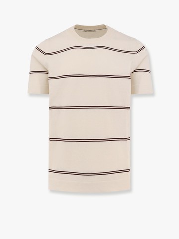 Striped cotton t-shirt - BRUNELLO CUCINELLI - gender_Man