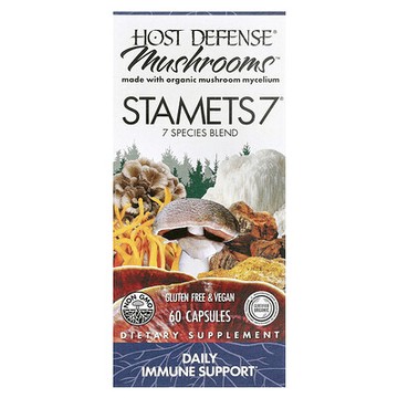 Host Defense, Stamets 7，每日抵抗幫助，60 粒素食膠囊