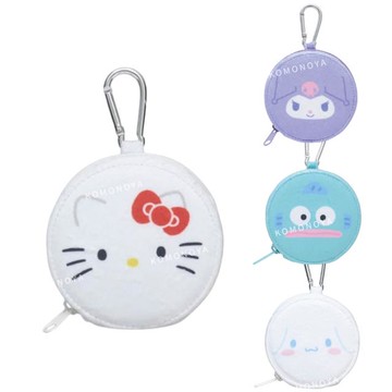 小禮堂 Sanrio 三麗鷗 圓形扣環零錢包 (大臉款) Kitty 酷洛米 大耳狗 人魚漢頓