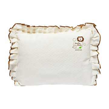 Simba 有機棉嬰兒荷葉枕  原棉色  22x30cm