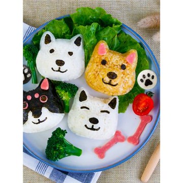 DIY小狗飯團模具柴犬米飯模可愛寶寶餐造型趣味動物兒童便當工具