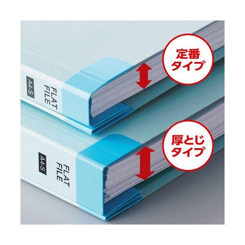 まとめ）TANOSEEフラットファイル(背補強タイプ) 厚とじ A4タテ 250枚