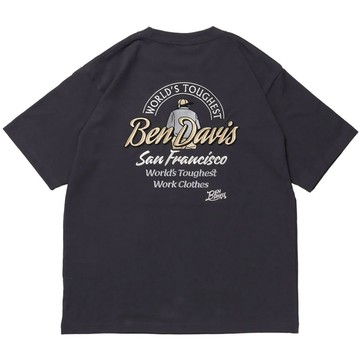 BEN DAVIS 26580010-02 BD LABEL EMB TEE 短T (碳灰色)