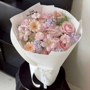 預購【LAMIE】溫柔仙系-粉紫調櫻落風吟 ·少女花束 花束 閨密 情人節 母親節