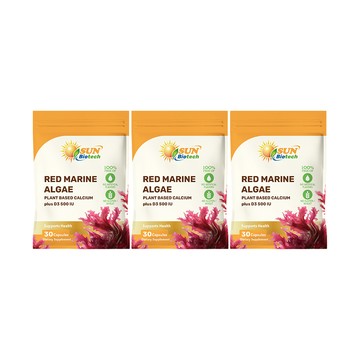 Sun日落恩賜 愛爾蘭海藻鈣+D3複方膠囊(30粒x3袋)組