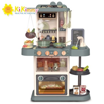 Kikimmy聲光噴霧廚房玩具43件組-莫蘭迪綠