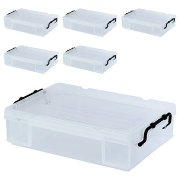 KEYWAY 聯府 耐久13型整理箱 5.9L  385 x 261 x 98mm  透明色  6個