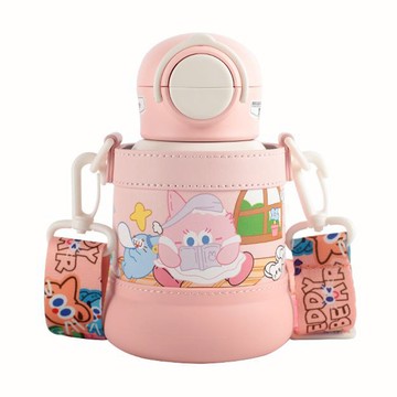 BEDDYBEAR 杯具熊 妙趣雙飲保溫杯 316不銹鋼 驚喜放送  480ml  1個  粉紅色/米色