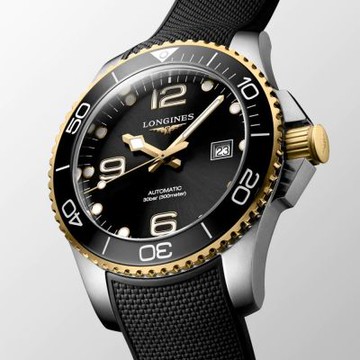 LONGINES浪琴 深海征服者 浪鬼 陶瓷圈 潛水機械腕錶 43mm / L3.782.3.56.9