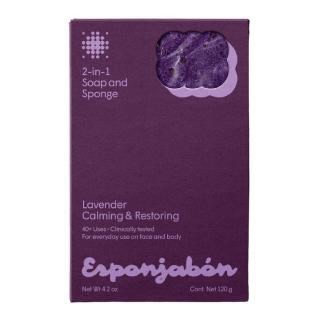 香氛皂 Esponjabon 二合一海綿香皂 薰衣草寧靜(120g)