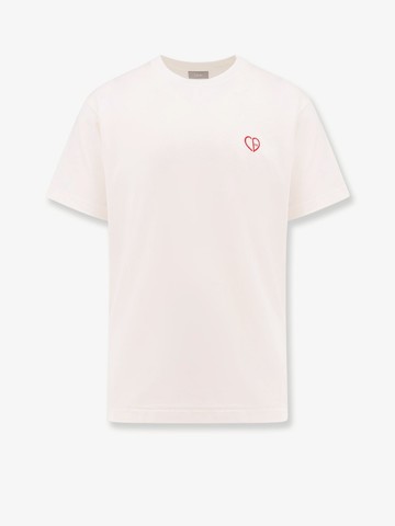 Cotton t-shirt with cd heart embroidery - DIOR - gender_Man