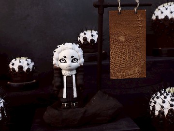 黑王侍/仿生植物/塊根/居家擺飾/水泥飾品