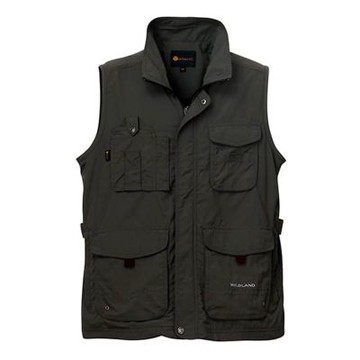 【WILDLAND荒野】中性透氣抗UV多口袋機能背心96深鐵灰