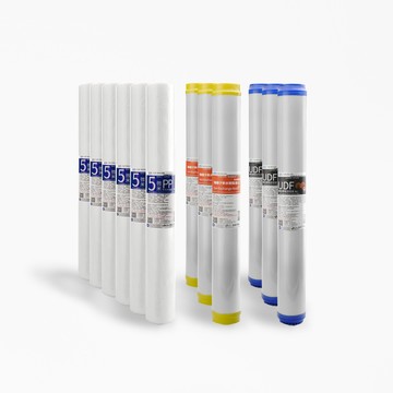 怡康 20吋標準 公規濾心 5微米PP/水垢抑制軟水/椰殼活性炭 12入濾心組【不含安裝】