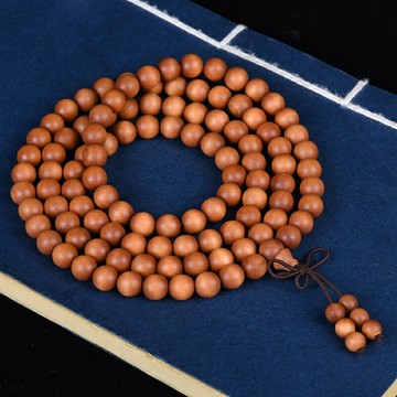 玄同印尼芭比黑肉老山檀香108顆手鏈流行男女款佛珠手串念珠