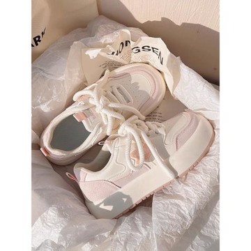 蓓爾星星小白鞋女2025秋季新款厚底面包鞋子大頭百搭原創小眾板鞋