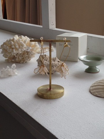 不對稱山洞礦耳環/耳夾可