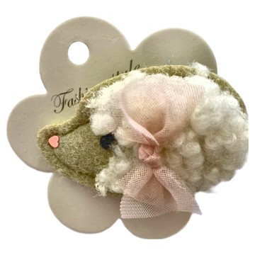 SY 兒童款造型壓夾 SY13055  鼬鼠白  不適用