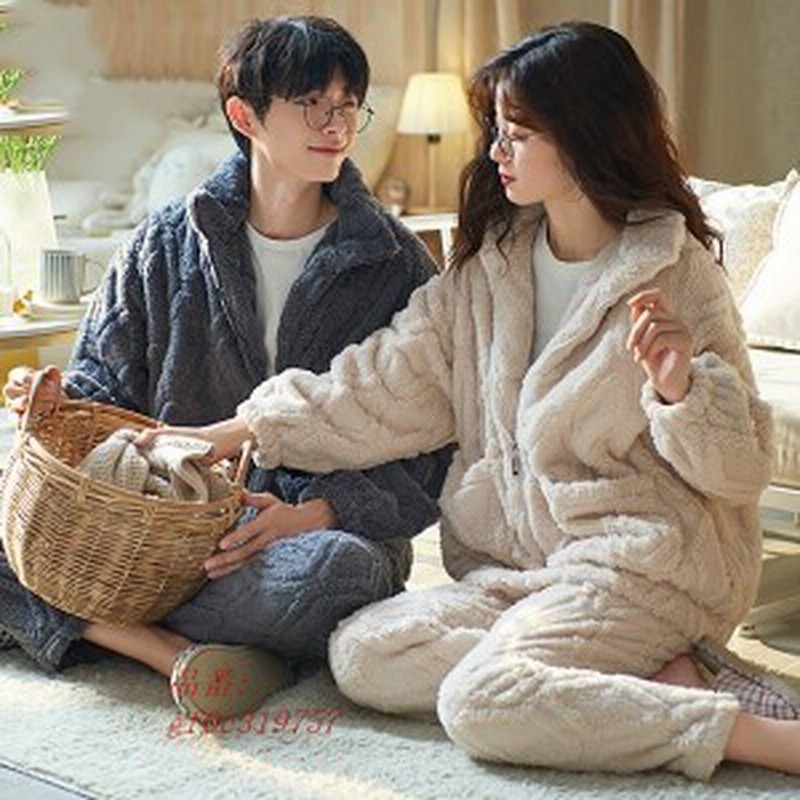 ルームウェア パジャマ レディース メンズ 冬 もこもこ あったかい 上下セット 裏起毛 ペアルック 韓国 長袖 寝巻き 部屋着 パジャマ 通販 Lineポイント最大4 0 Get Lineショッピング