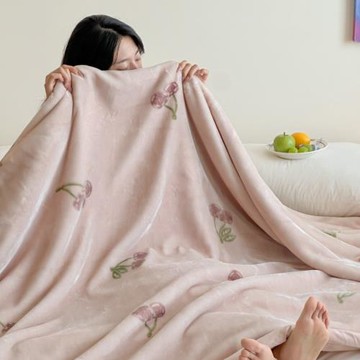 軟fufu暖暖卡通風A類母嬰級拉舍爾雙層加厚毛毯 兒童四季午休蓋毯