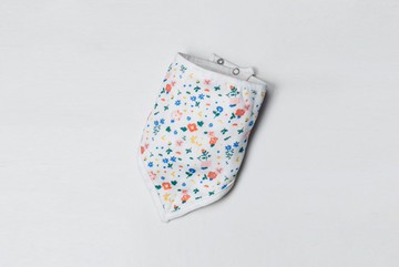 Organic B 有機比比 彌月禮嬰兒有機棉紗圍兜/口水巾-繽紛花漫漫