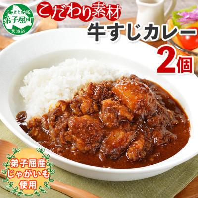 ふるさと納税 弟子屈町 弟子屈牛すじカレー(中辛) 2個 777