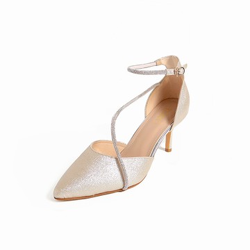 KOKKO唯美夢幻精緻水鑽細高跟鞋閃亮金