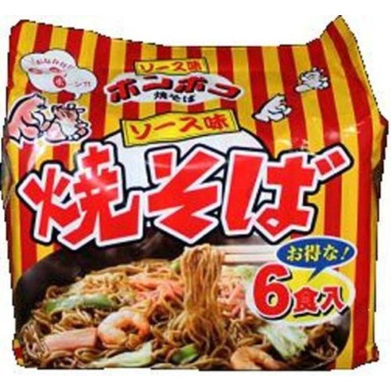 山本製粉 ポンポコ焼そばソース味 6食パック×6個