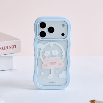 胖才可愛小花花肉呆雲朵波波MagSafe iPhone手機殼