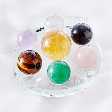 【咕咕好運GoodGoodLuck】天然水晶五行七星陣10cm(含開光)