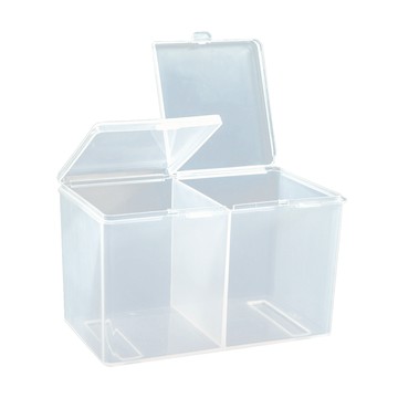 雙格棉片收納盒 雙格收納盒 棉片收納盒 收納盒 棉片收納 棉片收納盒 小麥購物【L2212】