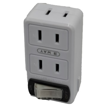 Dr.AV 聖岡科技 節電1開3插分接器  7cm  白色  6個