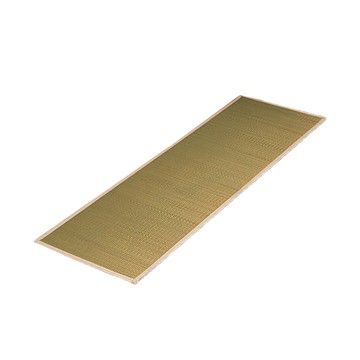 IKEHIKO 池彥 腳踏墊Mirai120，天然藺草，亞麻布  藺草原色  1個  35 x 120 x 0.6cm