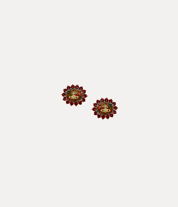 Vivienne Westwood Annia Earrings Ruthenium-gold-red-synthetic-opal- Ruthenium-gold-red-synthetic-opal- Women