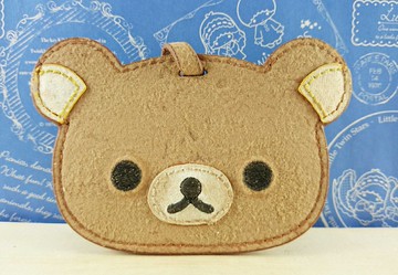 【震撼精品百貨】Rilakkuma San-X 拉拉熊懶懶熊 真皮 姓名吊牌 震撼日式精品百貨