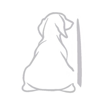 Bebehome 搖尾小狗鏤空車窗貼  1張  灰色