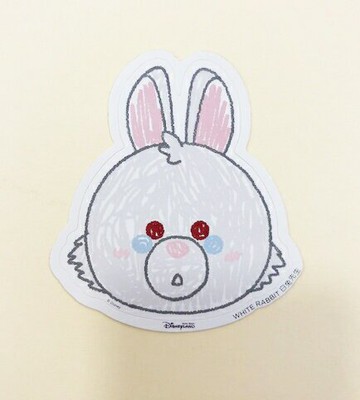 【震撼精品百貨】愛麗絲夢遊仙境 Alice Q版貼紙--2入-白兔 震撼日式精品百貨