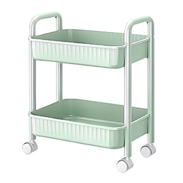 小麥購物 推車置物架 C500 39 x 29.5 x 50cm 2層  綠色