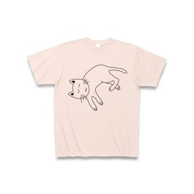 猫ぐっすり Tシャツ(ライトピンク)