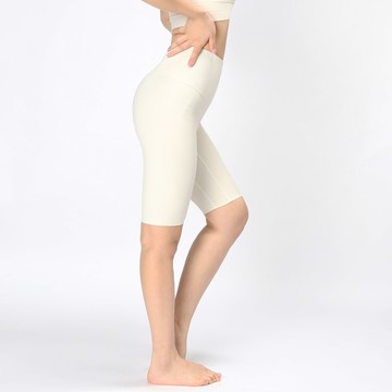 羅紋高腰收腹瘦腿五分瑜珈/運動/緊身機能褲*