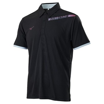 MIZUNO 美津濃 上衣 男款 短袖上衣 運動 POLO衫 黑 32TAB01109