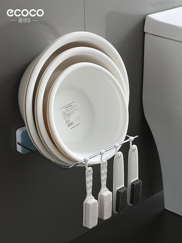 臉盆架 臉盆架壁掛衛生間浴室置物盆子收納廁所洗手間免打孔放洗臉盆架子【CM12871】