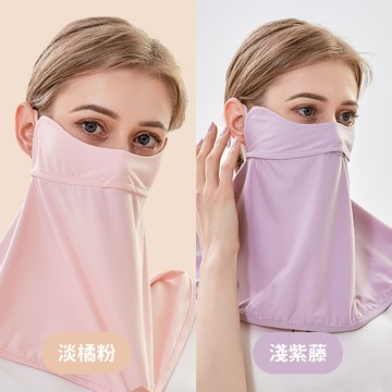 【NicoFun愛定做】2入組 防曬面罩 防曬口罩 冰絲 頸部 脖子 遮陽 高爾夫(涼感科技 抗紫外線 耳繩可調)9