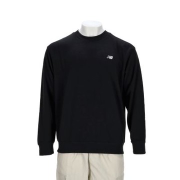 New Balance 男款 黑色 美版 圓領 LOGO 上衣 運動 休閒 長袖 MT41507BK