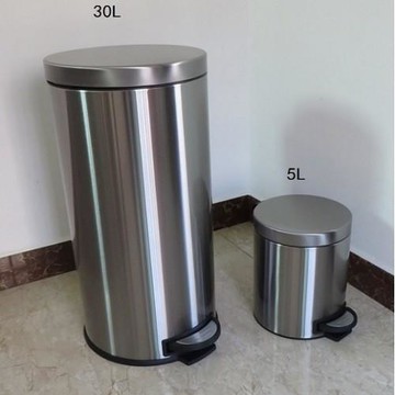 【協貿】歐式30L腳踏全不銹鋼靜音垃圾桶