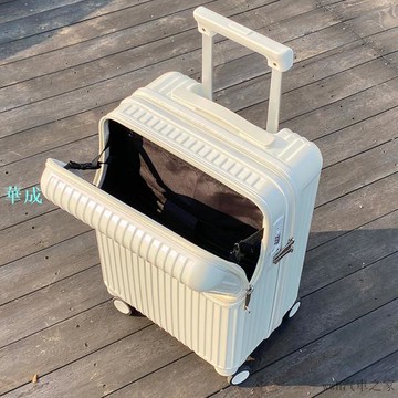 旅行箱 登機箱 品牌旅行箱 行李箱 密碼箱 漫遊前開口行李箱側開靜音萬向輪拉桿箱20寸登機箱小旅行